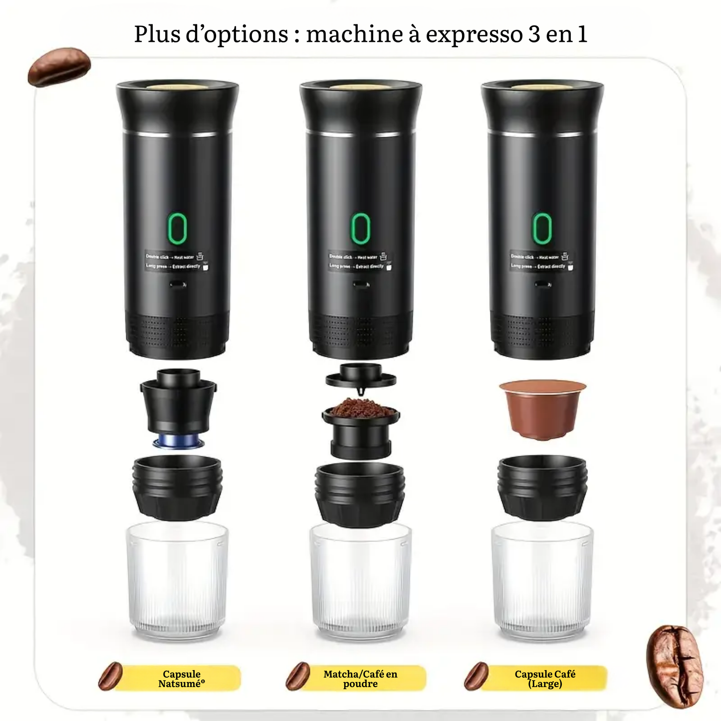 Machine Natsumé® – Mini Machine à Capsules 3-en-1